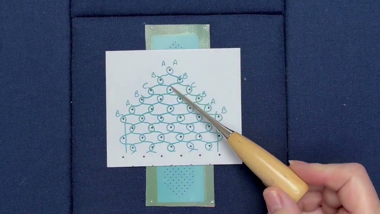 Torchon beginners #1 - Tartan, Torchon Ground bookmark