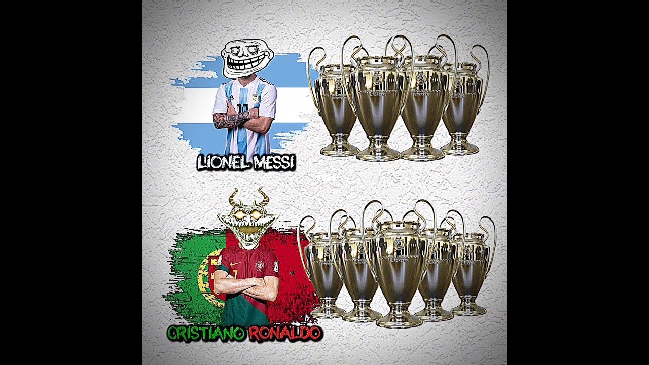 RONALDO VS MESSI #football #trophy #shorts