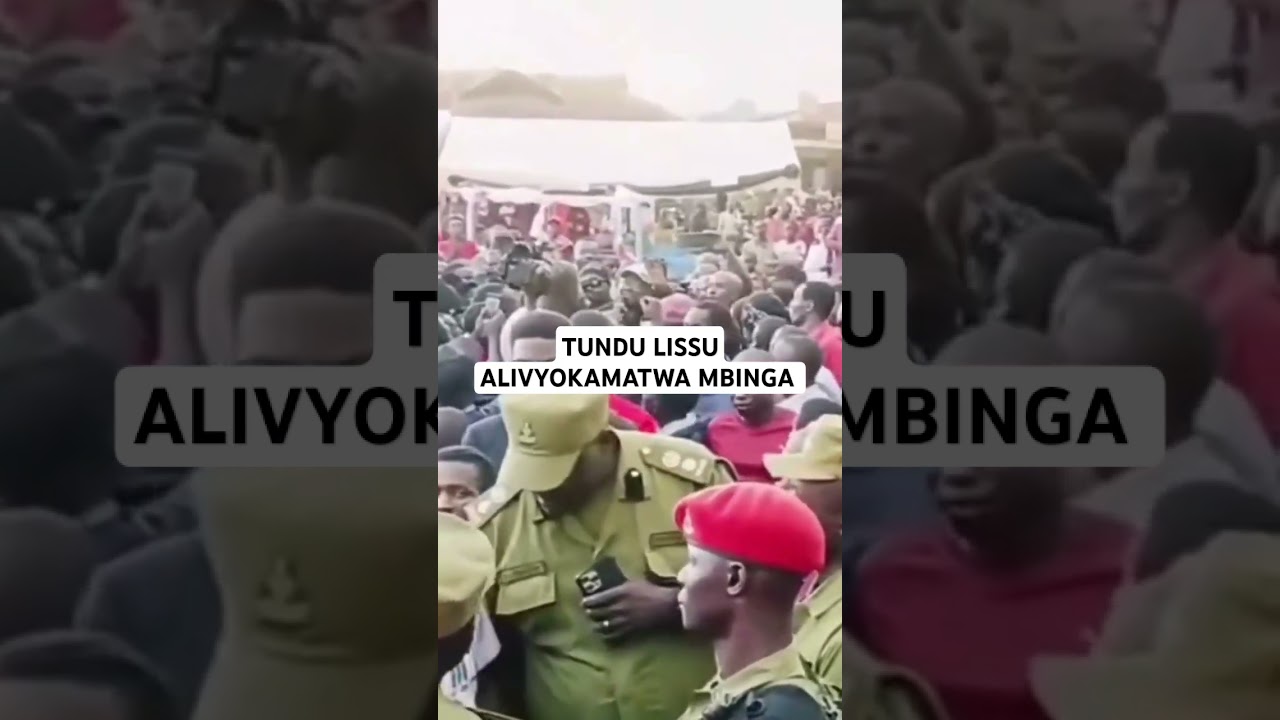 TUNDU LISSU ALIVYOKAMATWA NA POLISI MBINGA,RUVUMA MABOMU YAPIGWA