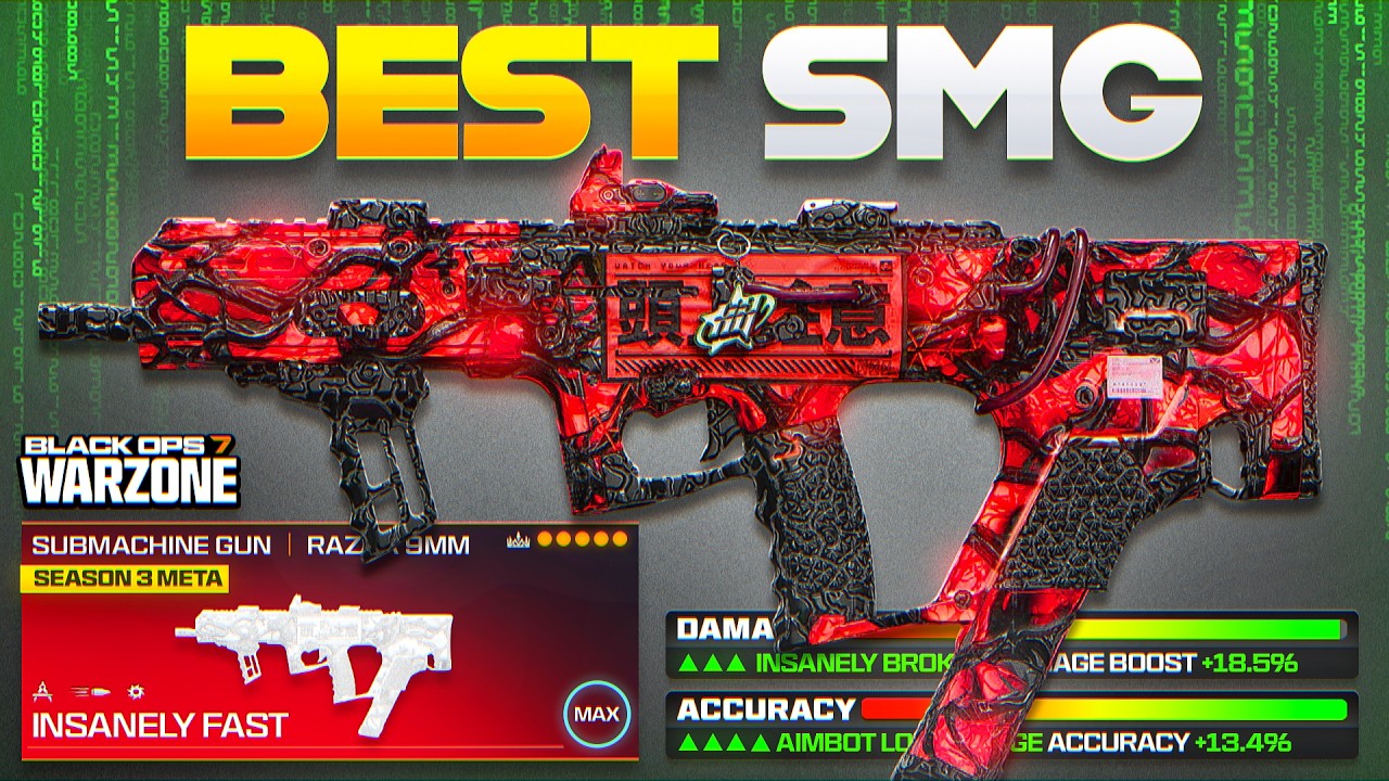 NOW the BEST SMG META LOADOUT in WARZONE BO7! (Best Razor 9mm Class Setup for Warzone)