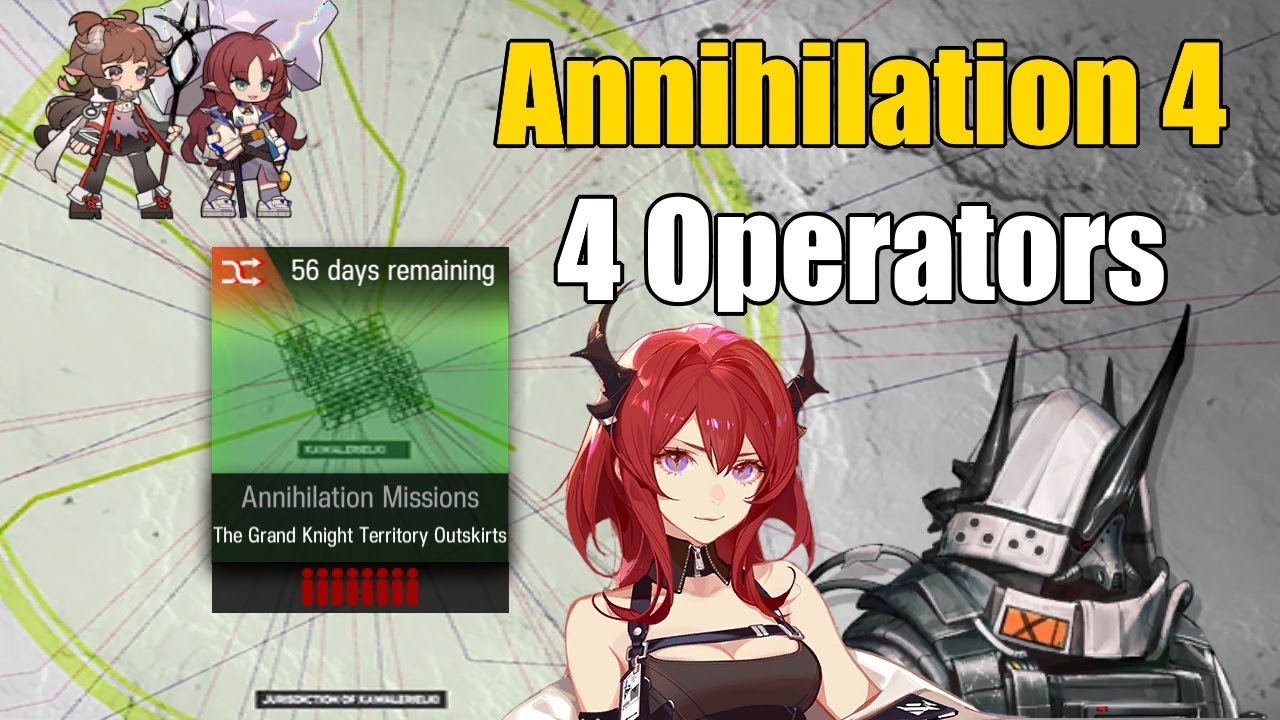 Arknights - Annihilation Kazimierz 4-Operator Clear (The Grand Knight Territory Outskirts)