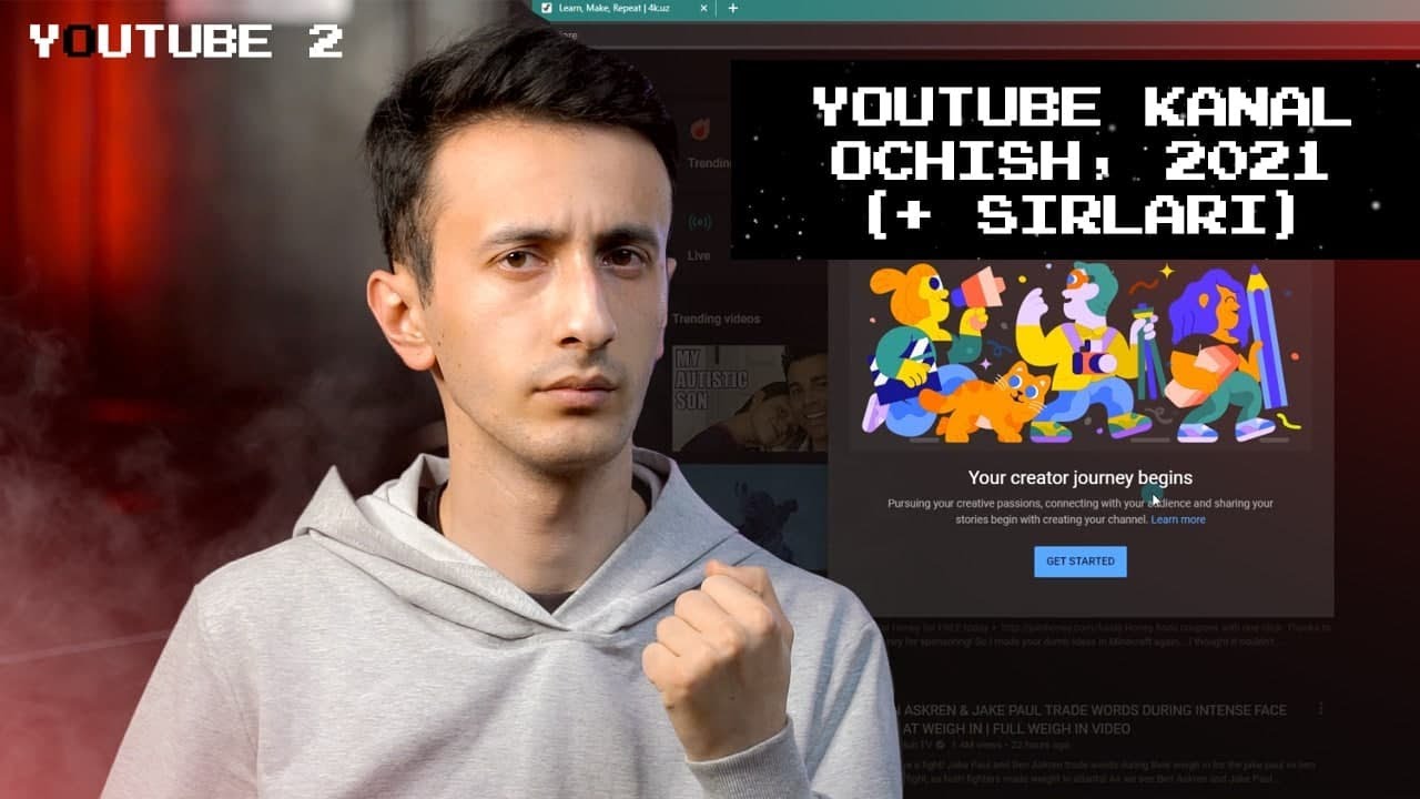 YOUTUBEDA KANAL OCHISH, 2021 | 2-dars