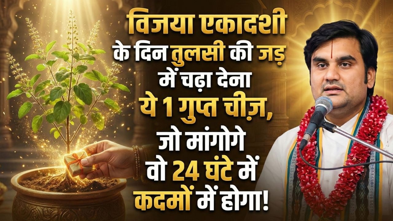 विजया एकादशी के दिन अगर आपने ये श्लोक बोला तो बहुत आगे बढ़ेंगे #indreshjimaharaj #indreshupadhyayji