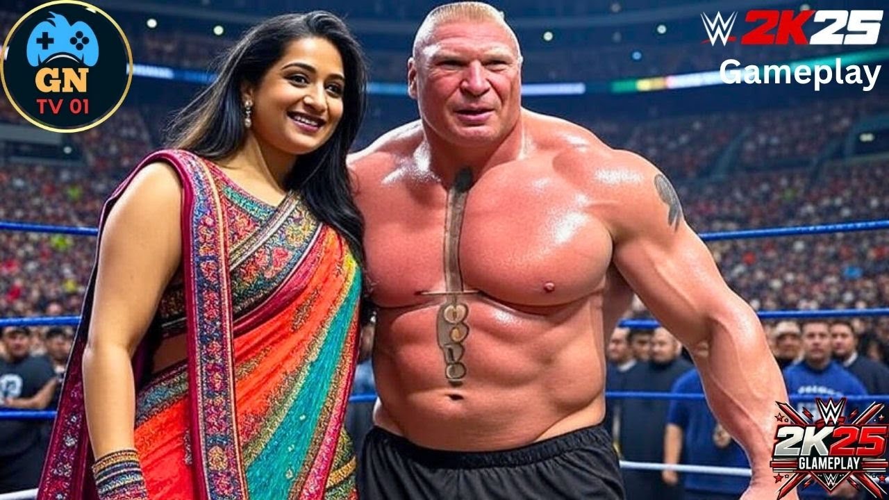 WWE 2K25 - Indian Diva Pari vs. Brock Lesnar - Intergender Match Gameplay | August 06, 2025