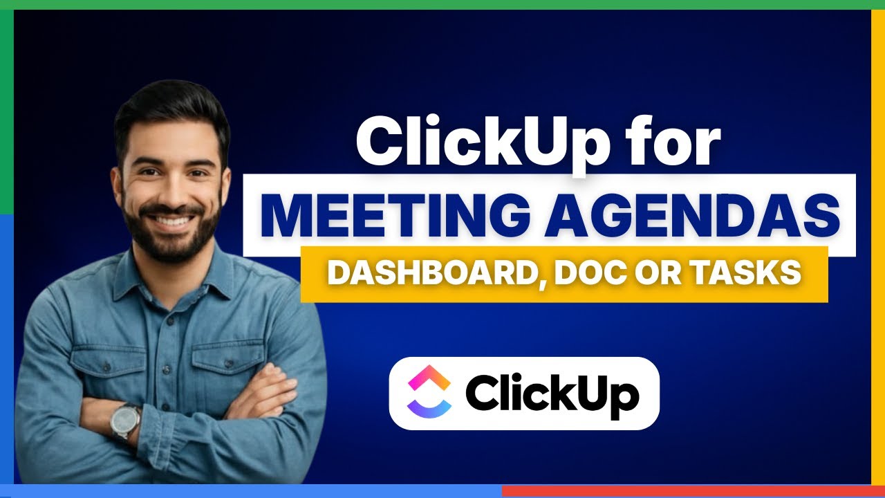 Как использовать ClickUp для составления повесток дня совещаний с помощью панели управления, доку...