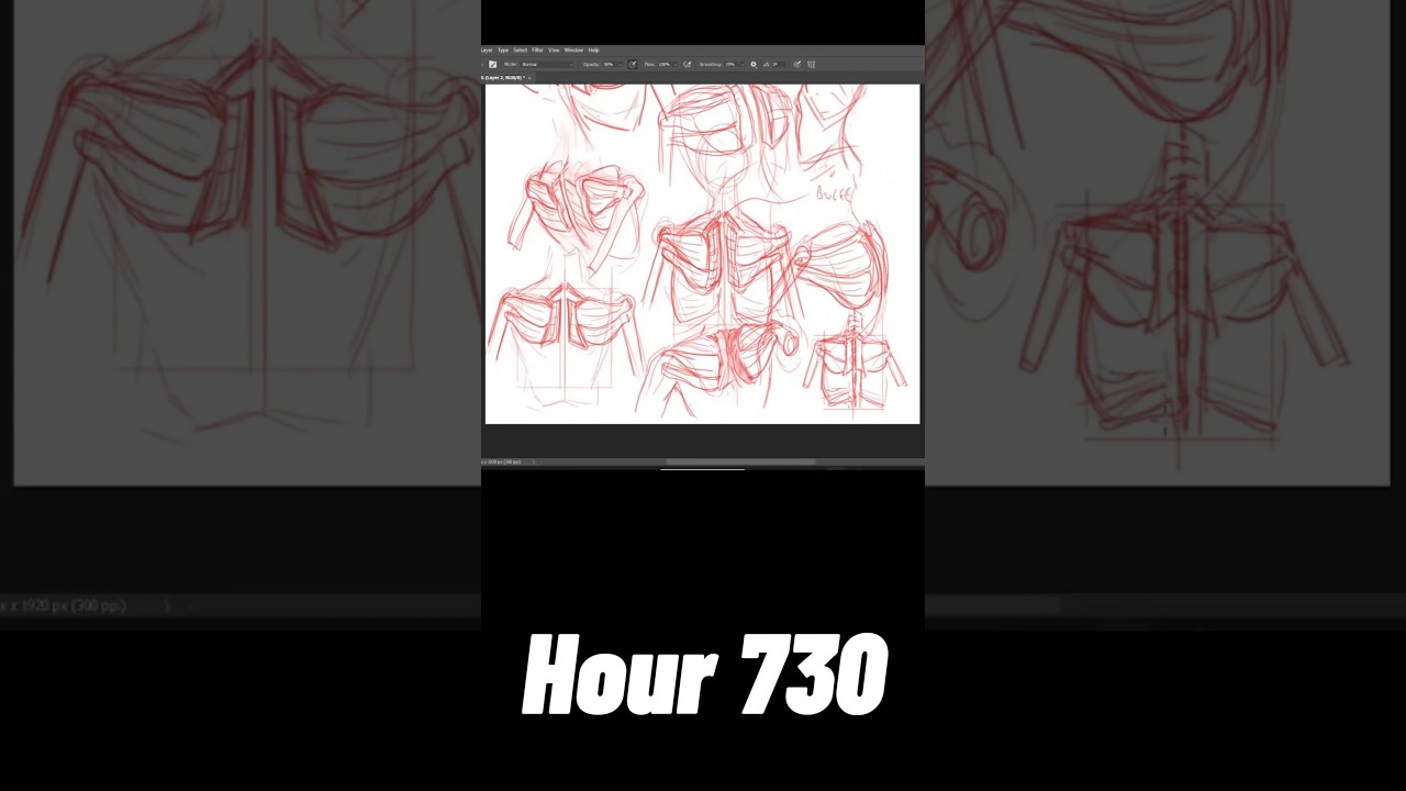 Hour 730 - form, technical skill #art #drawing #10000hrs #shorts #learn #sketch #chill #anatomy