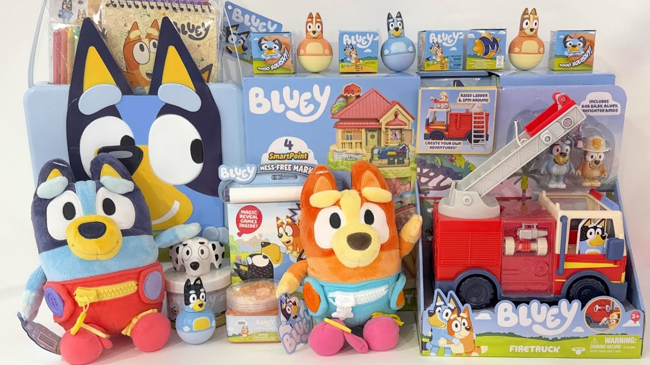 ASMR BLUEY Mini Collector Figures & Playsets, Oddly Satisfying Toy Unboxing | No Talking