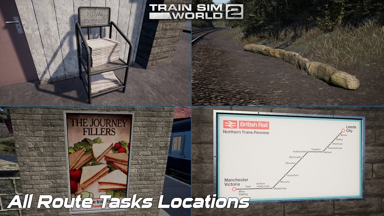 All Route Tasks Locations - Northern Trans Pennine - Train Sim World 2
