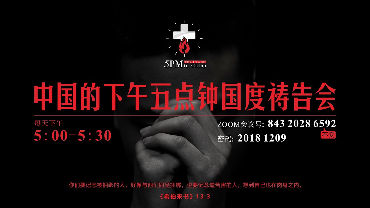 20260309中国的下午五点钟国度祷告会--张坦老师带领