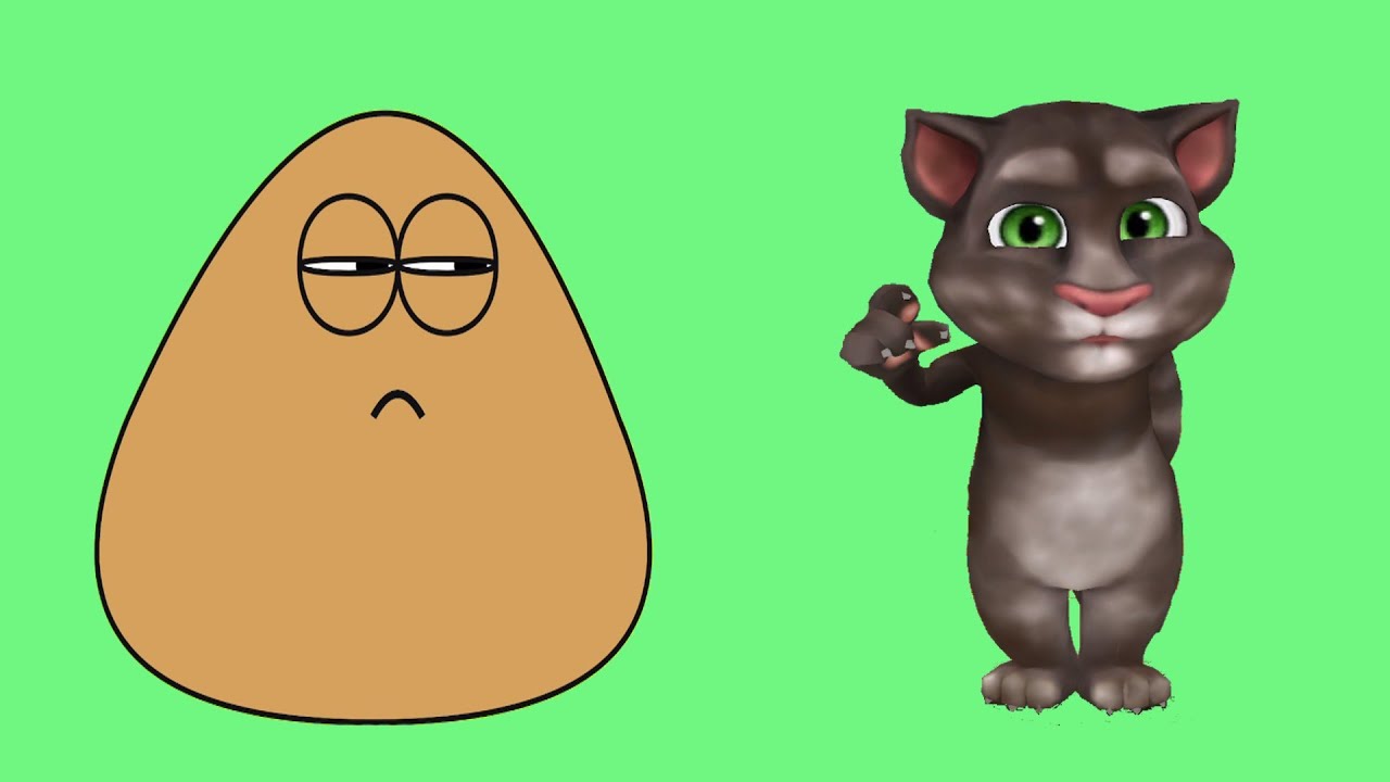 POU y el gato TOM. Pou juega con el gato Tom y sus amigos. Español Completo.