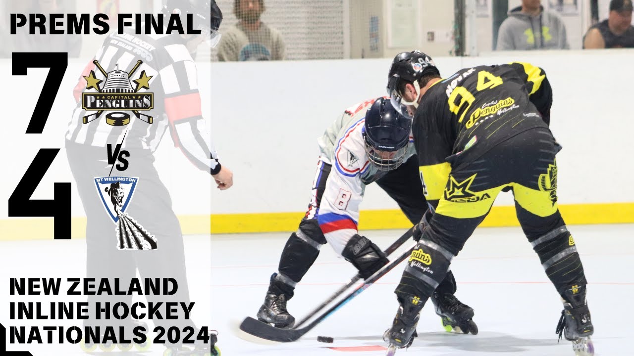 Prems Final - Penguins vs Panthers at Inline Hockey NZ National Championships 2024 with goal replay
