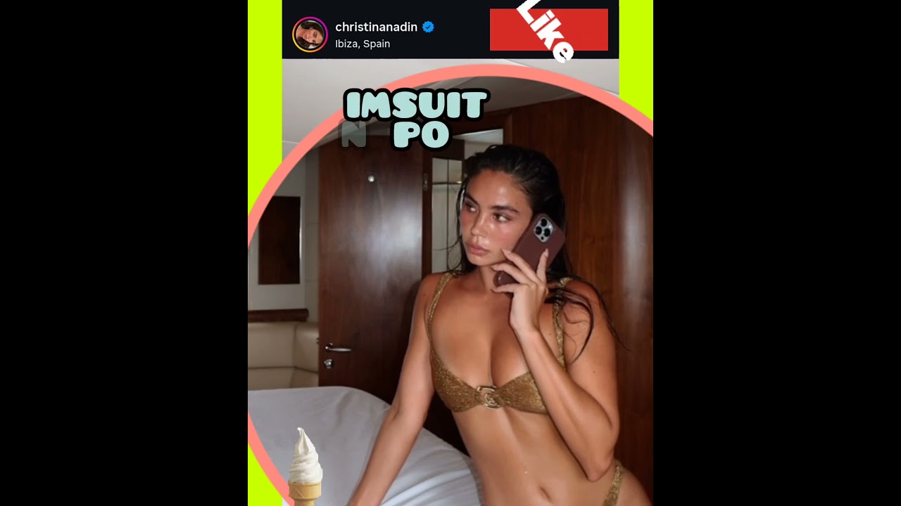 🔥 Gold Glitter Bikini Inspo Feat. Christina Nadin: Celebrity Swimwear News Tea