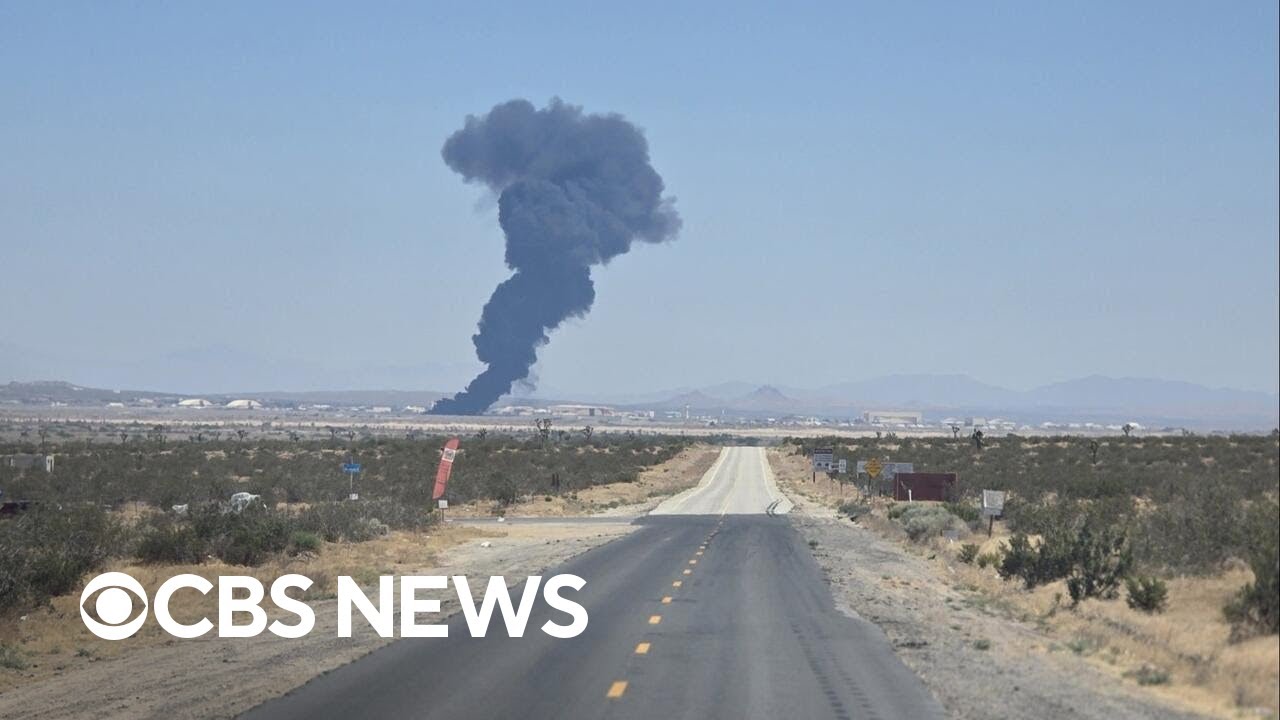 B-52 military jet crashes at Edwards Air Force Base in California