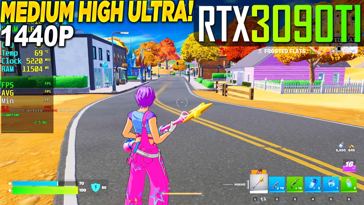 Fortnite Chapter 7 RTX 3090 Tİ - 1440p, Low, Medium, High, Ultra, Performance Mode,
