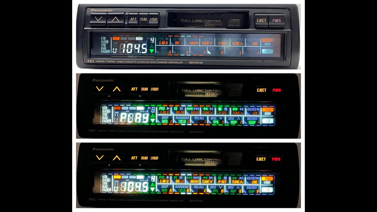 1989 Panasonic CQ-F61EG Touchscreen Car Cassette Radio Player + Bluetooth JAPAN
