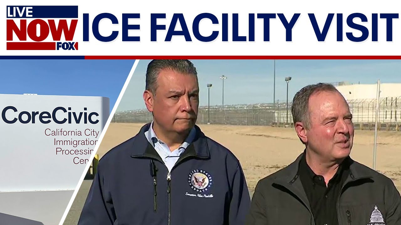 Schiff, Padilla speak after oversight visit of California ICE facility