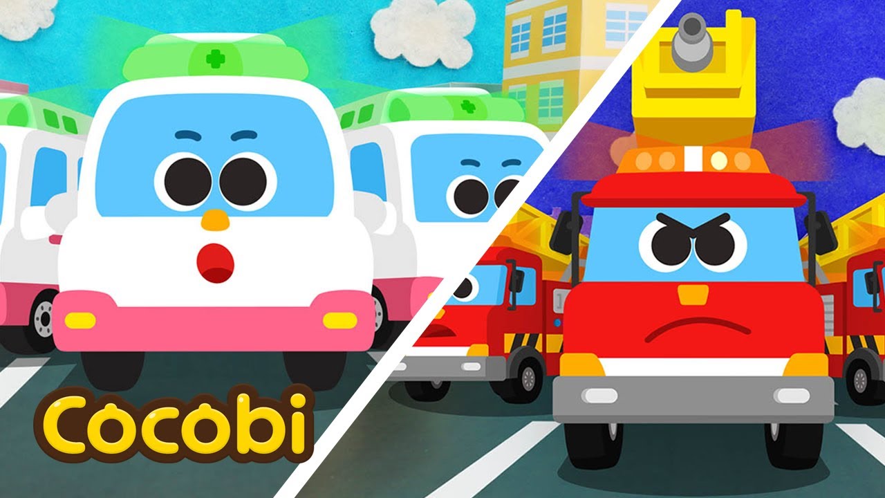 Ambulans dan Mobil Damkar🚑🚒 | Lagu Anak-anak | Kids Songs | Cocobi