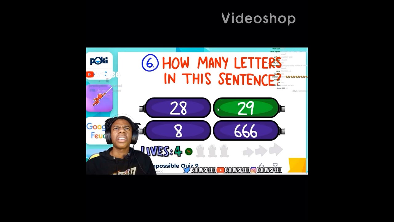 iShowSpeed plays The Impossible Quiz Part 2.. 😂