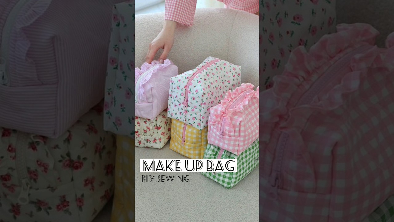 aesthetic makeup bag 🍒 | Sewing tutorial