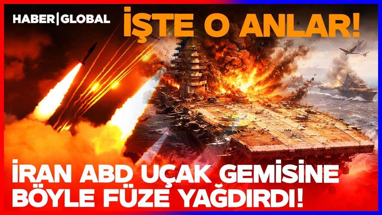 F&Uuml;ZELER YAĞMUR GİBİ YAĞDI! Tahran ABD U&ccedil;ak Gemisine B&ouml;yle Saldırdı!