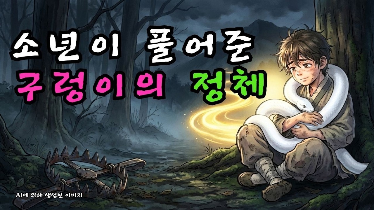 사냥꾼의 덫에 걸린 구렁이를 몰래 풀어준 소년… 길 잃은 밤, 산속 거대한 그림자가 길을 열어주다 | 한국 민담 | 전설 이야기 | 야담 | 민담  |  조선시대