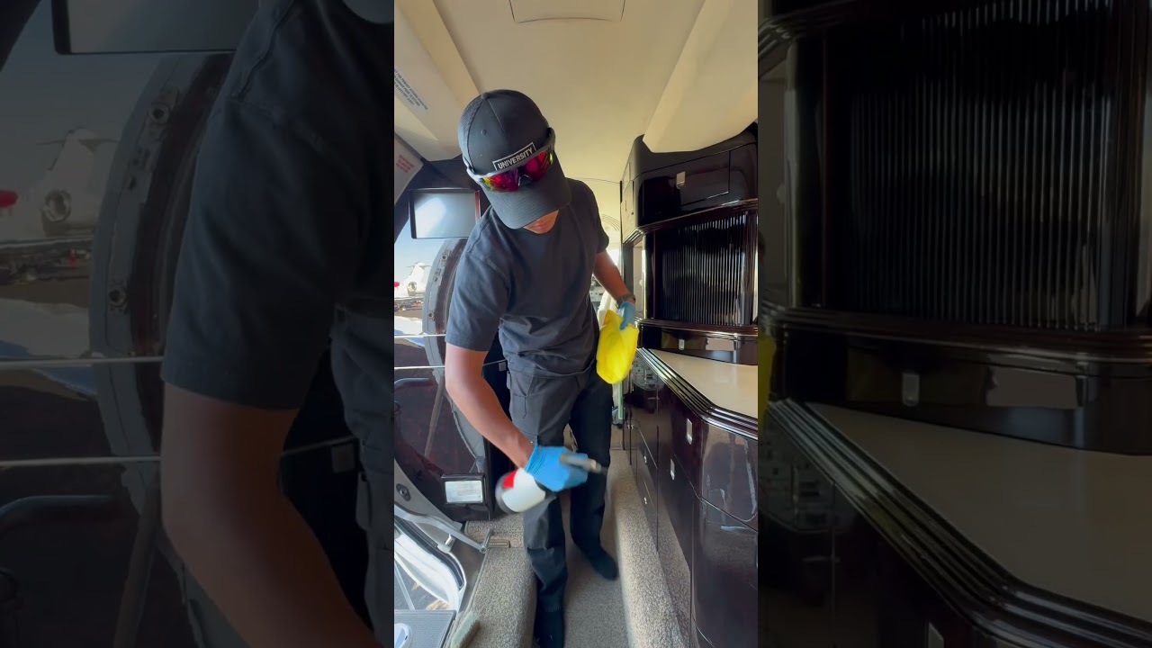 Detailing a Bombardier Global 6000 PRIVATE JET #aircraftdetailing #aviation