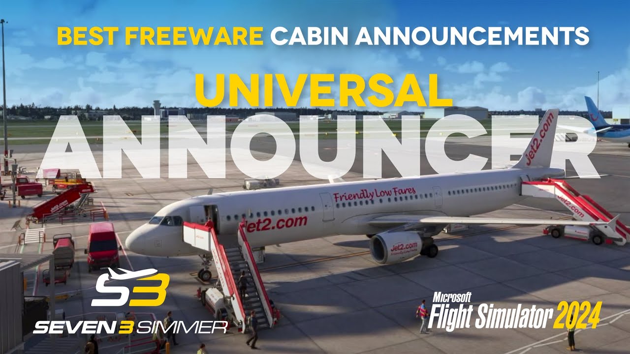 UNIVERSAL ANNOUNCER Лучшие бесплатные объявления о салонах самолетов #msfs2024 #msfs #microsoftfl...