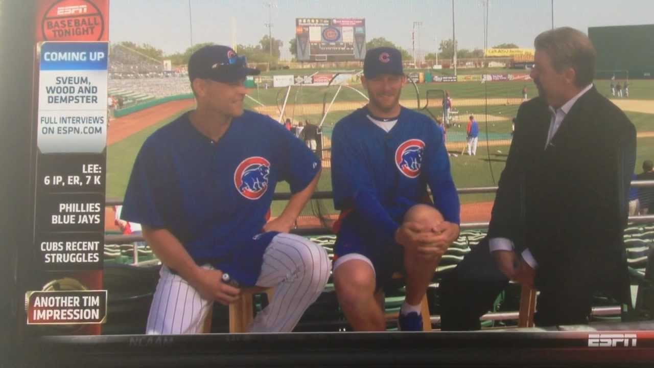 Ryan Dempster Tim Kurkjian and Harry Caray impressions 3-22-12
