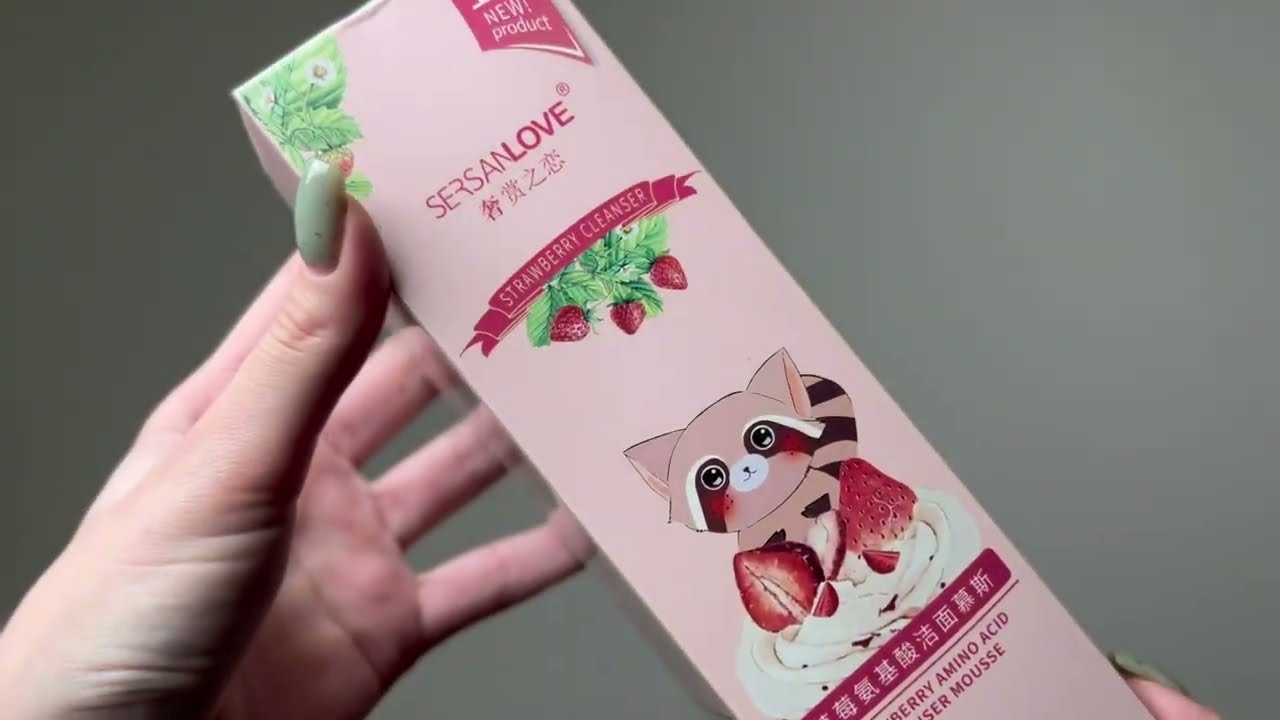 Пінка-мус з полуницею SERSAN LOVE Strawberry Amino Acid Cleansing Mousse
