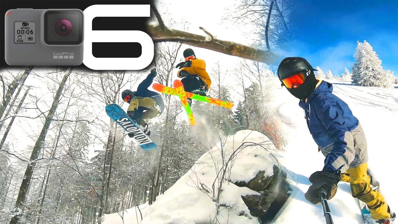 GoPro HERO6 Black: Powder Snowboarding and Skiing