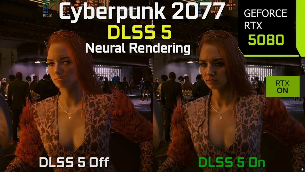 NVIDIA DLSS 5 Neural Rendering in Cyberpunk 2077 - Graphics/Performance Comparison | RTX 5080