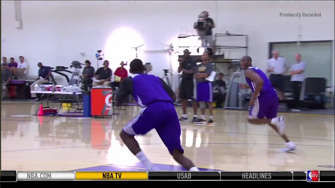 LA Lakers 3 Man Passing (Conditioning Fast Break & Passing Drill)