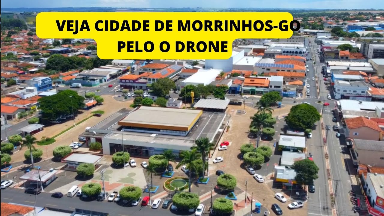 VEJA UM PEDAÇO DO CENTRO DE  MORRINHOS GOIAS PELO ALTO COM DRONE