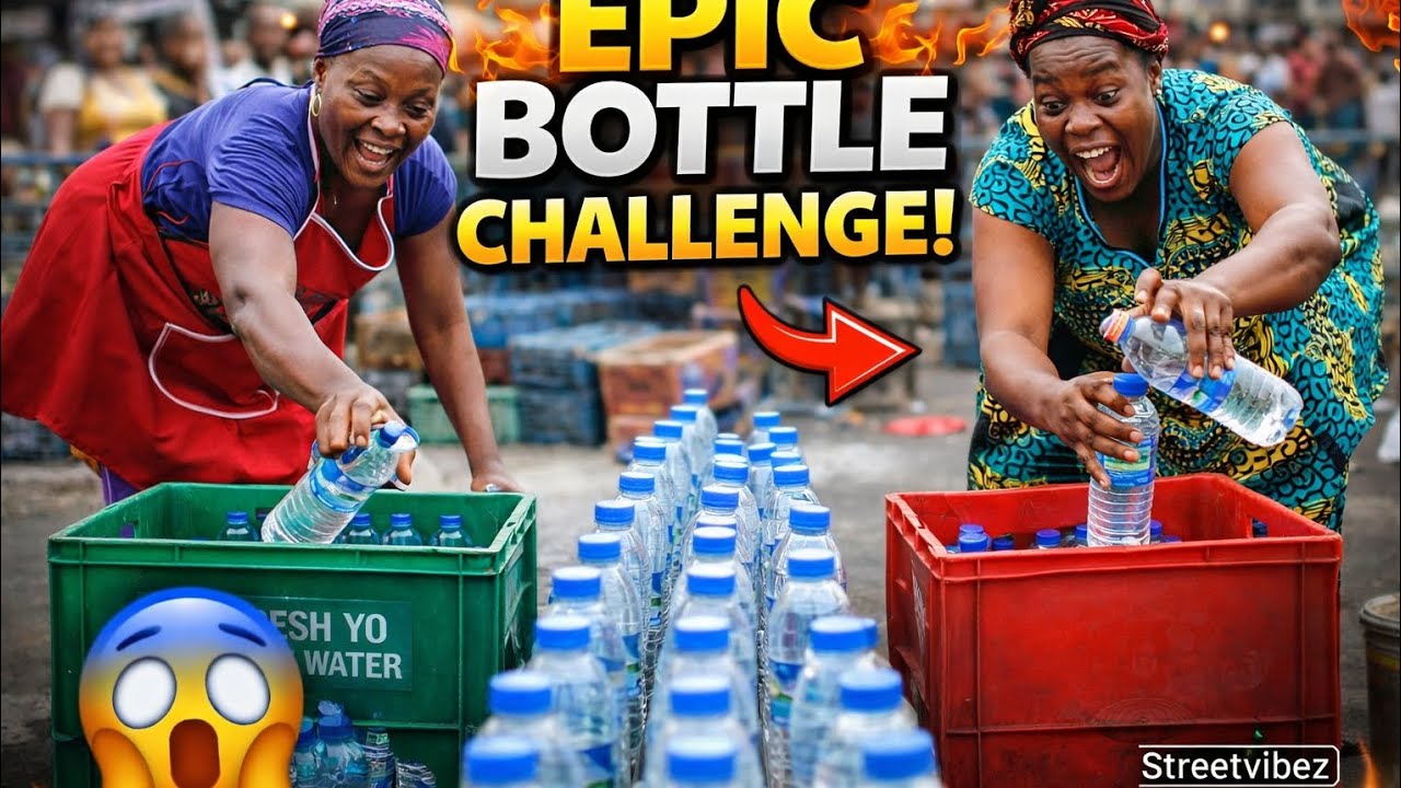 Market Women Bottle Race Challenge 😂🔥 | First to Fill the Crate Wins!