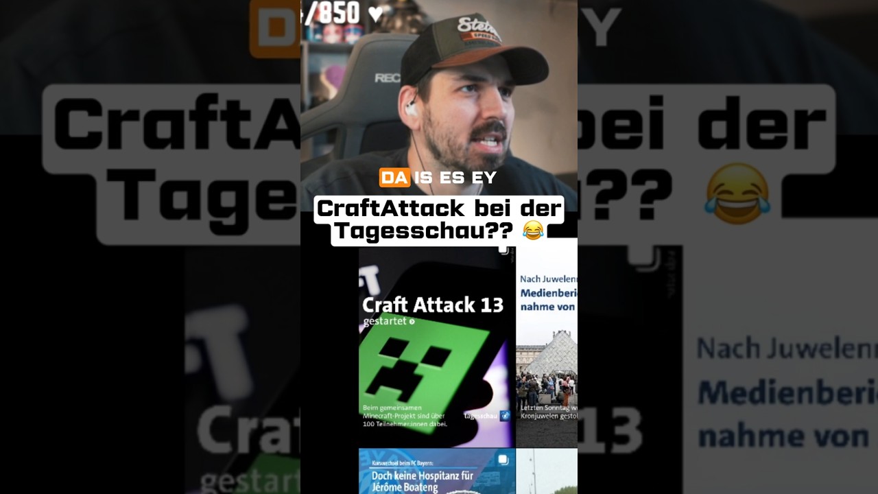@tagesschau berichtet &uuml;ber CraftAttack 13 😂 #craftattack #minecraft #tagesschau #daserste #ca13
