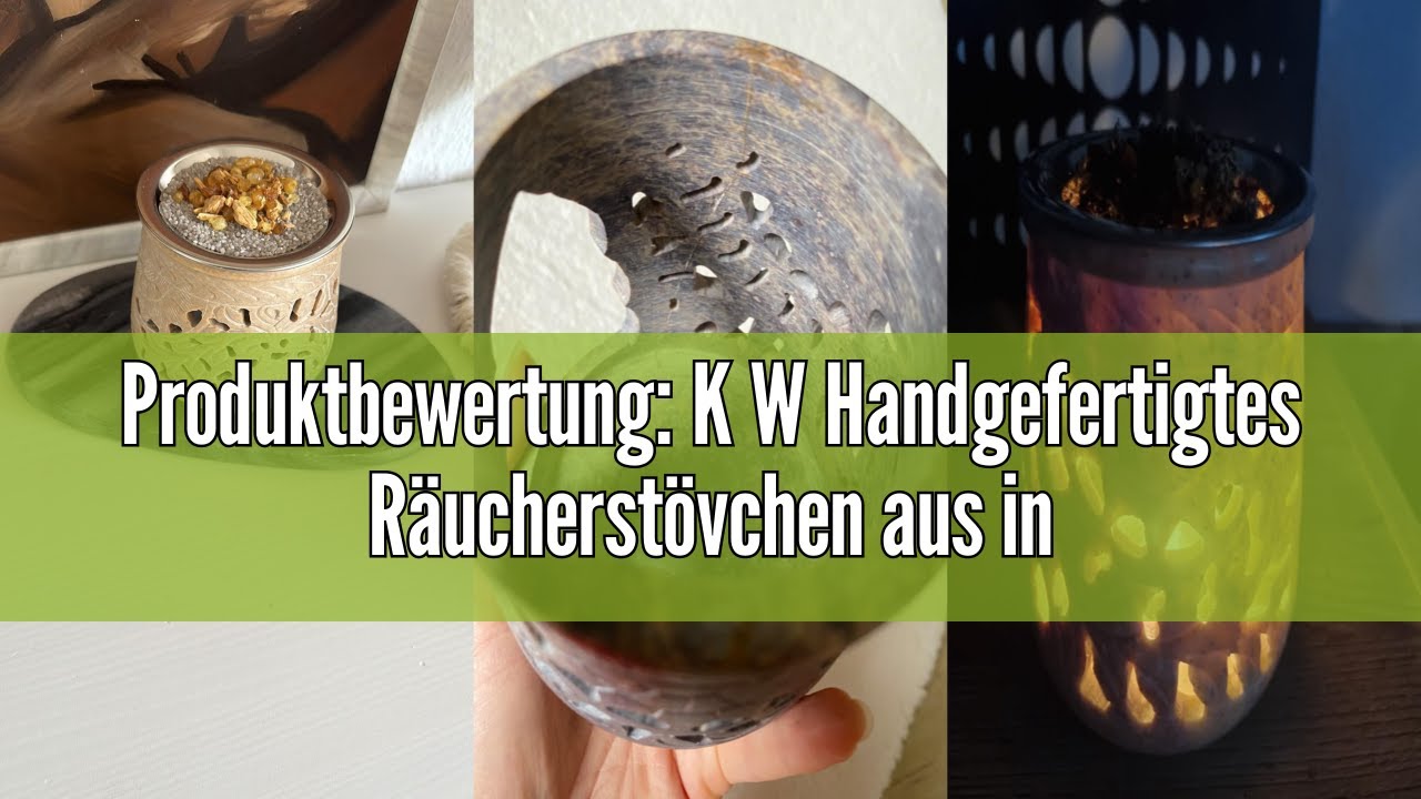 Produktbewertung: K W Handgefertigtes Räucherstövchen aus indischem Speckstein, graublau-marmoriert