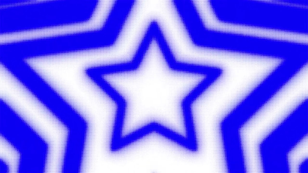White and Blue Y2k Neon LED Lights Star Background || 1 Hour Looped HD