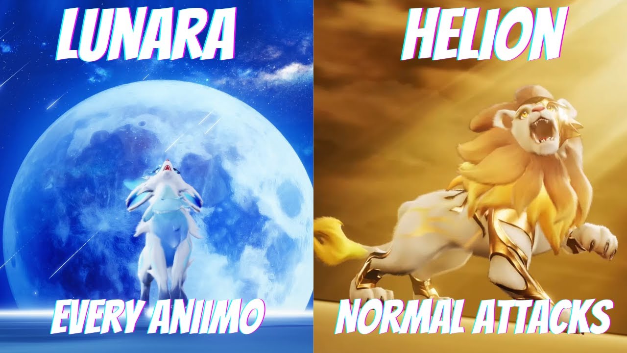 Every Aniimo's normal attacks plus Lunara and Helion info (Closed beta test 1)