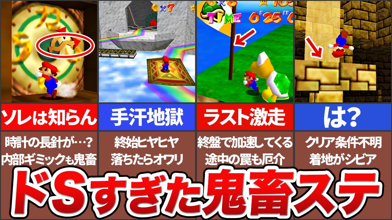 【マリオ64】あまりにも難しすぎた鬼畜ステージTOP8【ゆっくり解説】