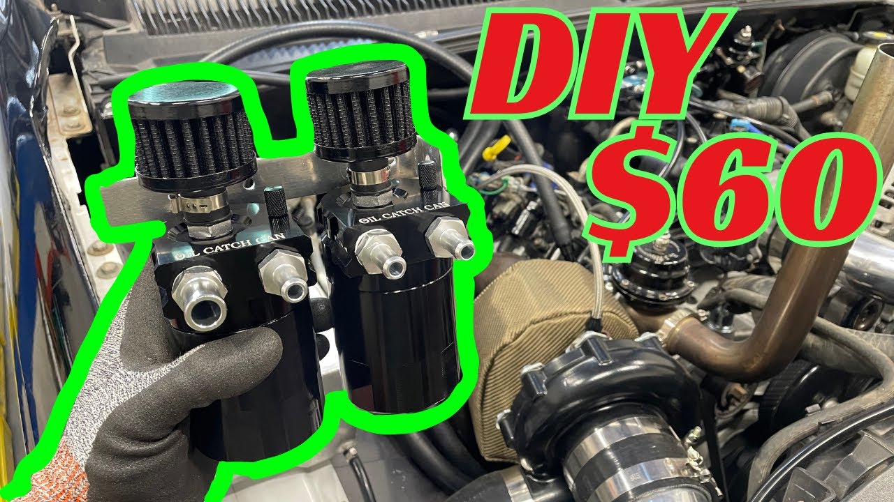 ULTIMATE dual catch can setup - You NEED this on your TRUCK - evil energy gmc sierra turbo