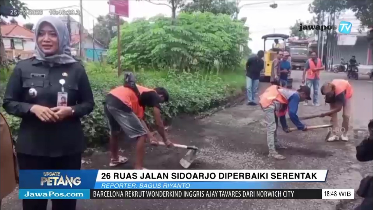 Sebanyak 26 Ruas Jalan Sidoarjo Menjadi Atensi Serius Pemerintah dan Akan Diperbaiki Serentak