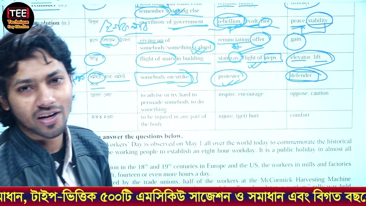 May Day | Vocabulary & Passage | Unit-4 | Lesson-2(B) | SSC English 1st Paper |এসএসসি ইংরেজি ১ম পত্র