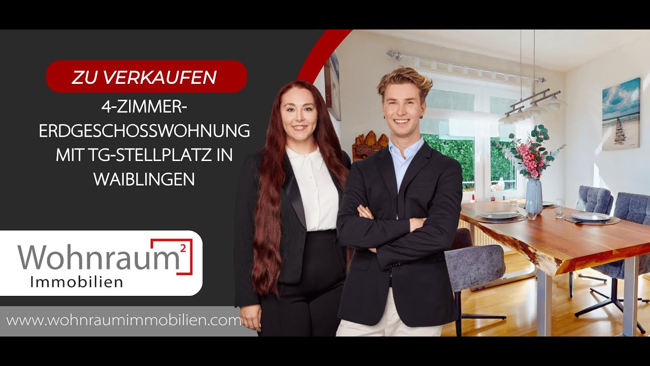 4-Zimmer-Erdgeschosswohnung mit TG-Stellplatz in Waiblingen🏡