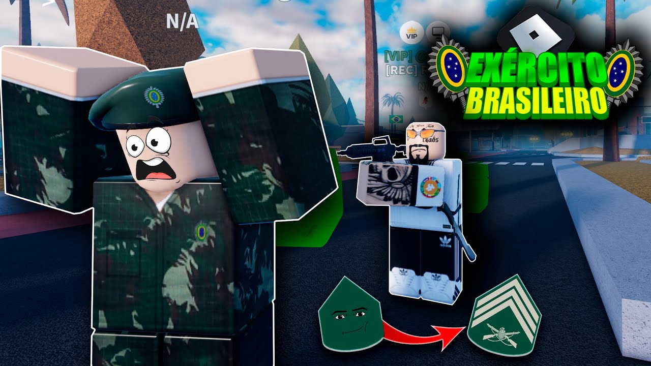 Cometendo CRIMES! no Exército Brasileiro do Tevez I De Recruta a Sargento ‹ Roblox ›