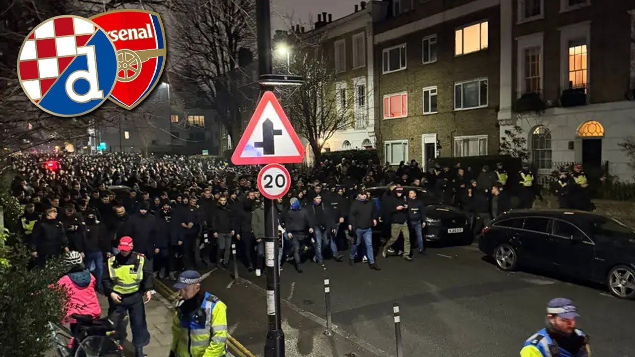 Парад Bad Blue Boys в Лондоне | Арсенал - Динамо Загреб | Парад BBB в Лондоне