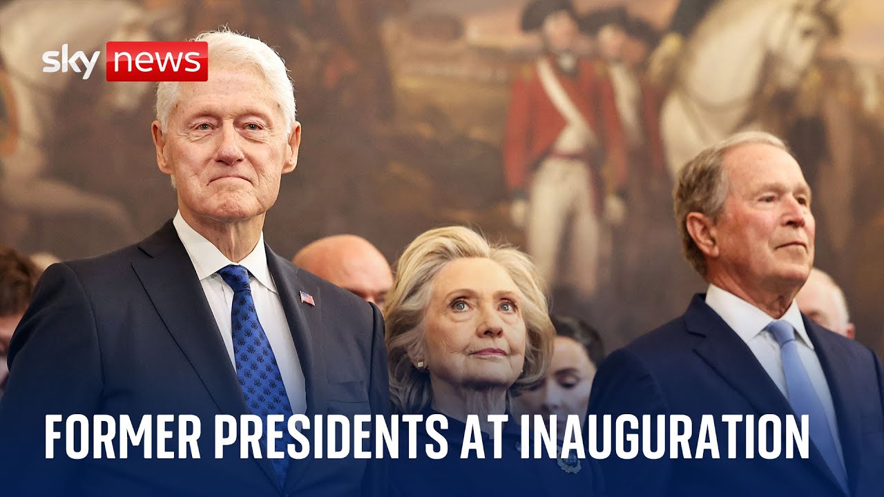 Former presidents take their seats ahead of Trump inauguration