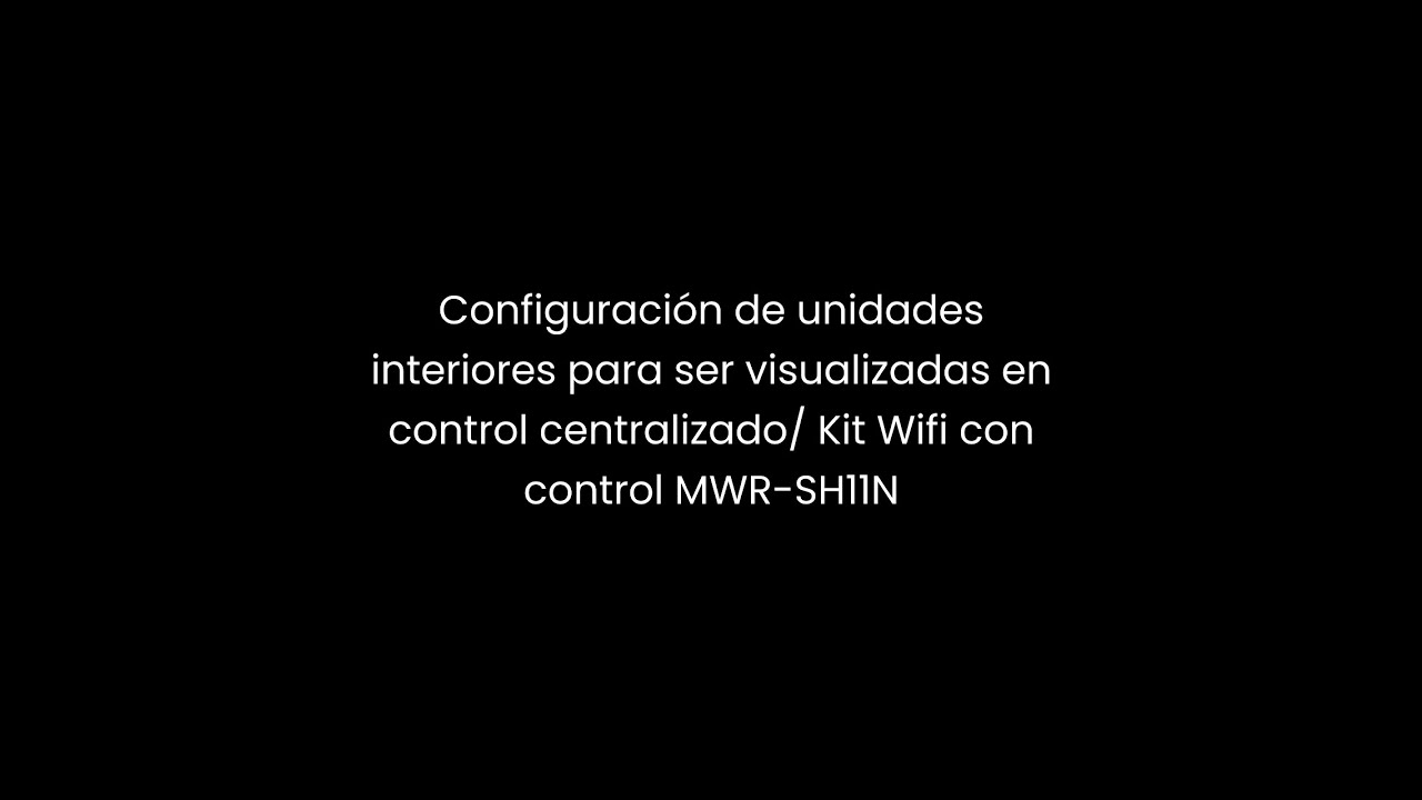 Unidades Interiores: Visualización con Kit Wifi con control MWR-SH11N