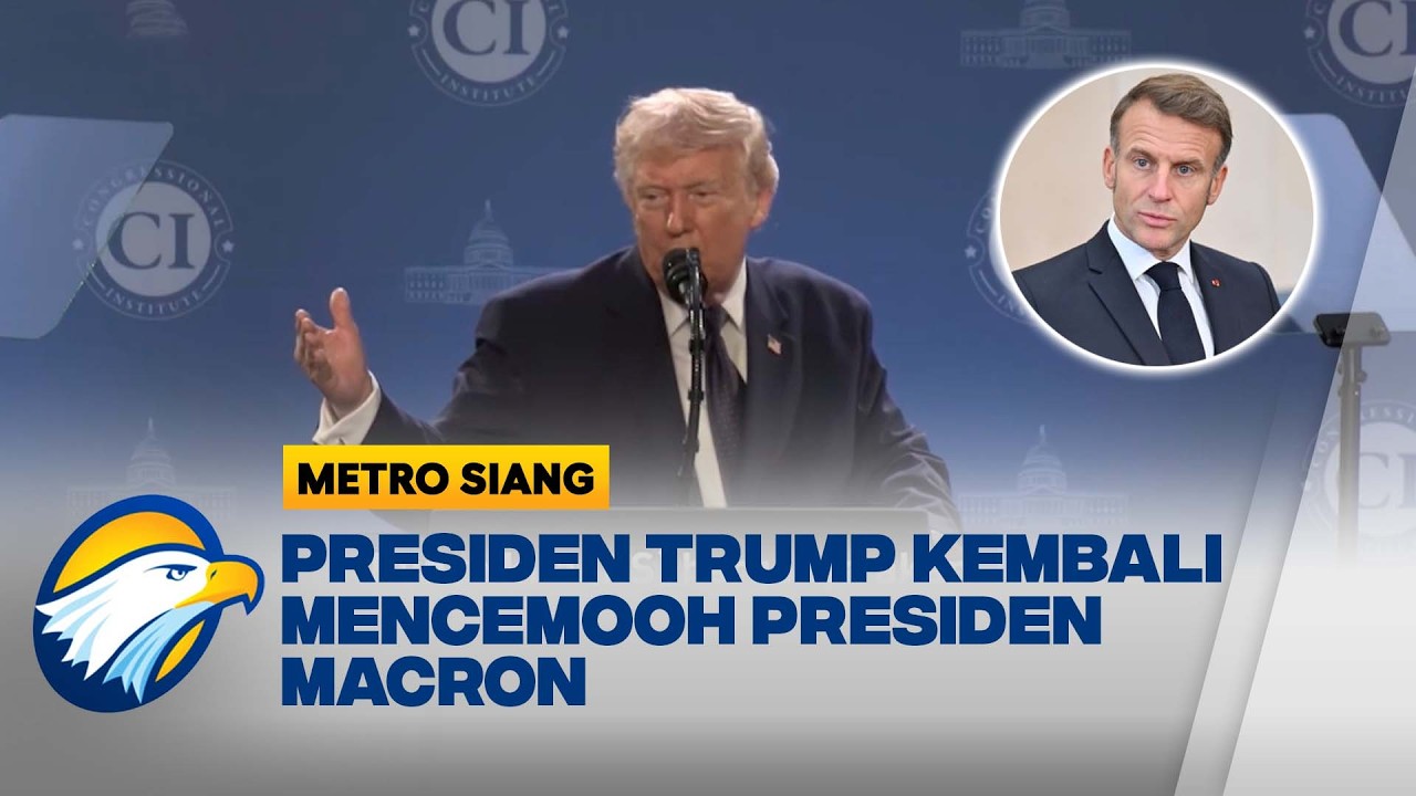 Donald Trump Ejek Emmanuel Macron di Washington D.C - [Metro Siang]