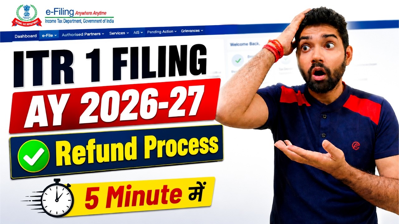 ITR Filing Online 2026-27 | How to File ITR 1 and Claim TDS Refund | AY 2026-27