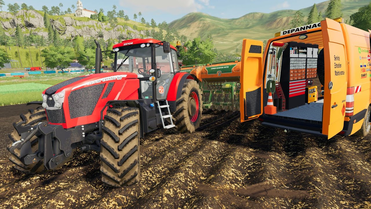 Tractor Failures and Hard day the Farm } Out of Fuel and Broken Zetor Crystal - Farming Simulator